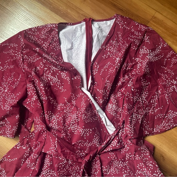 Elegant Maroon Romper - Picture 9 of 11